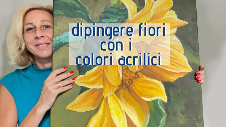 dipingere fiori con i colori acrilici